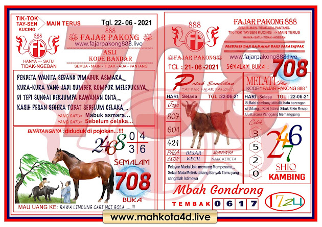 Syair Prediksi Fajar Pakong 888 PL Hari Ini