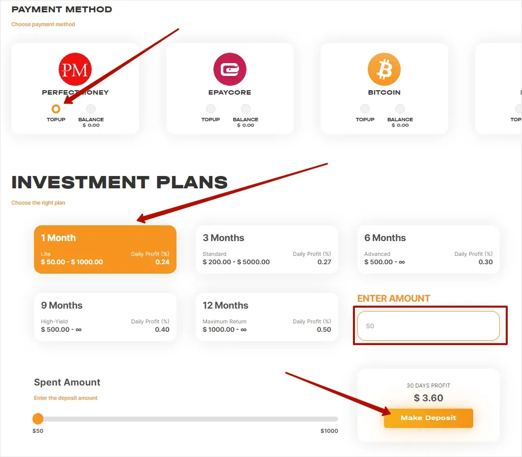 Пополнение баланса в SafeAssets 2