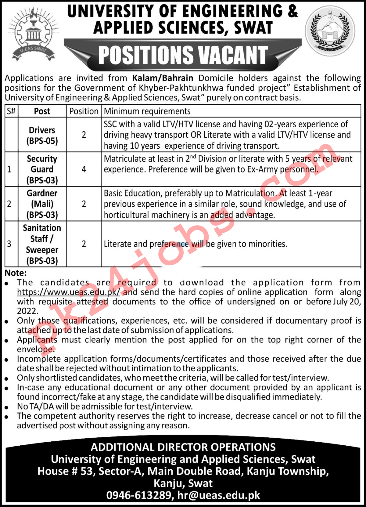 University Of Engineering Jobs 2022 – Government Jobs 2022