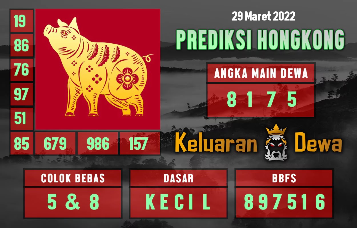 Prediksi Dewa Togel Hongkong Pools Selasa 29 Maret 2022