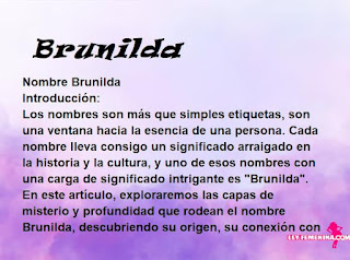 significado del nombre Brunilda