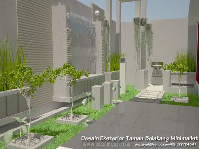 Desain Eksterior Taman Belakang Minimalist Part 2