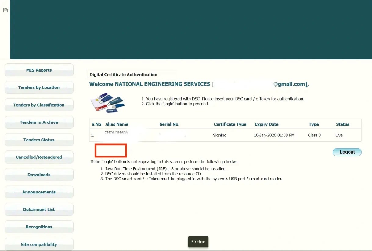 Login Button Not Visible