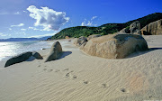Stones on the beach. Stones on the beach. Small lagoon.