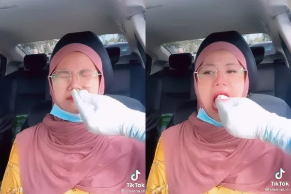 Tular Di TikTok! Netizen Terkejut Dan ‘Kembang Tekak’ Lihat Gadis Ini Jalani ‘Swab Test’ COVID-19