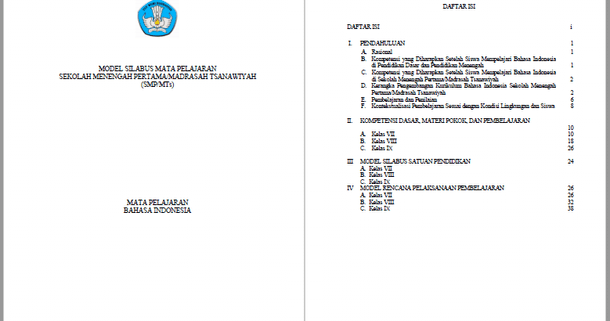 Silabus Rpp Bahasa Indonesia Smp Mts Kurikulum 2013 Kelas Vii Viii Ix Berkas Edukasi