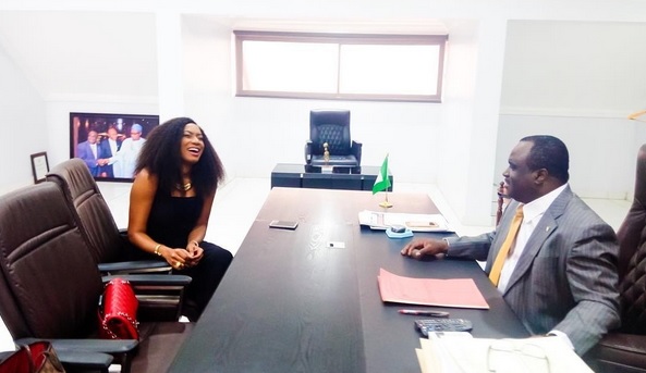 Photos: Chika Ike Reportedly Dating NAFDAC Boss Paul Orhii, Actress Visits Alleged Sugardaddy