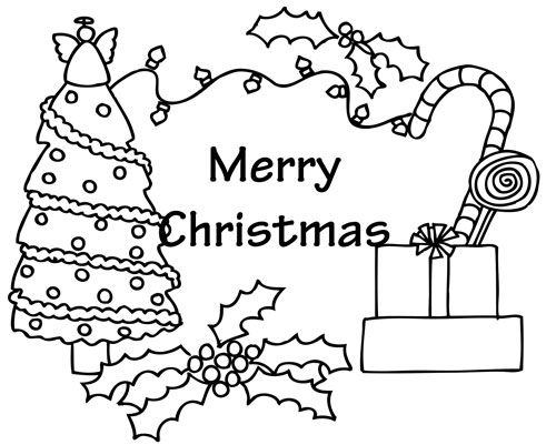 Christmas Tree Coloring Pages For Kids Printable