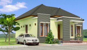 GAMBAR DESAIN RUMAH MINIMALIS CONTOH MODEL RUMAH TIPE SEDERHANA 