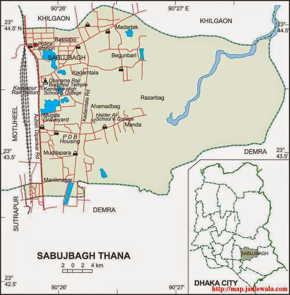 sabujbagh thana dhaka map of bangladesh