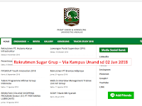 Rekrutmen Sugar Grup Via Kampus Unand Terakhir 2 Jan 2019