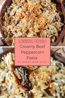 Creamy Beef Peppercorn Pasta Recipe slimming world friendly