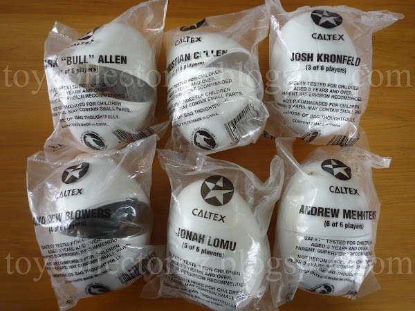 Caltex Interchangeables 1998 All Blacks Figures Rugby Eggs Set of 6 still in sealed bags