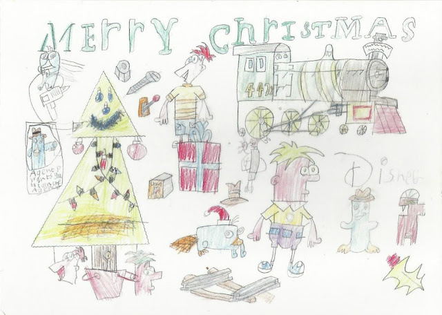 Phineas and Ferb Christmas Drawing