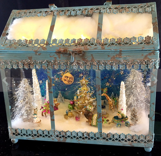 Magical Enchanted Forest Lantern (Blue) Lan3 Laurie Horner Sparkle Deluxe Etsy