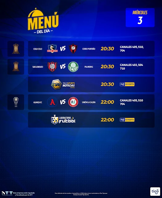 Partidos y Programación de Tigo Sports 2 de abril