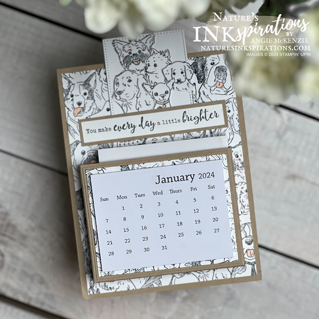 Stampin' Up! Doggone Friendly calendar for Benji's groomer | Nature's INKspirations by Angie McKenzie