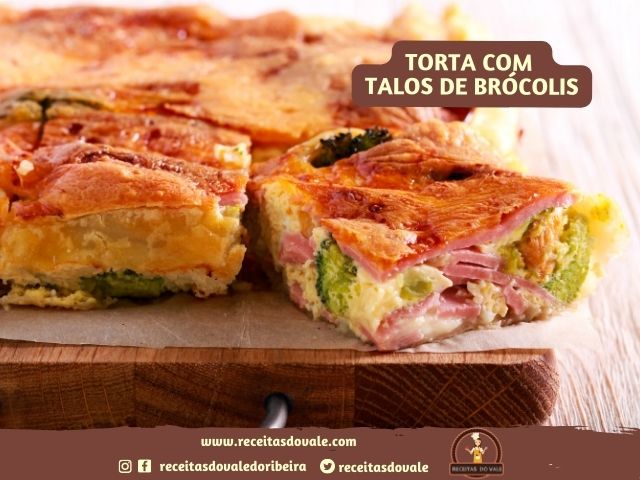 Receita de Torta com Talo de Brócolis