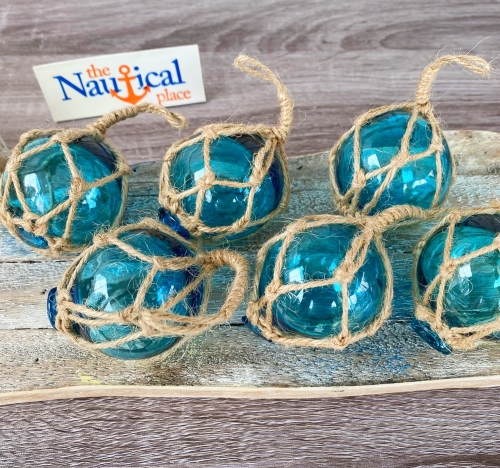 Blue Glass Float Ornaments