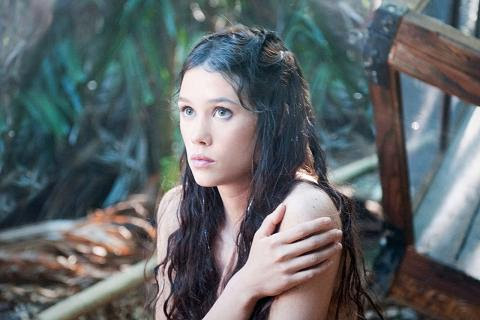 Astrid BergesFrisbey playing the role of mermaid Syrena