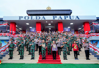 Sinergitas Kapolri Jenderal Sigit dan Panglima TNI Bersama Resmikan Polda Papua Baru
