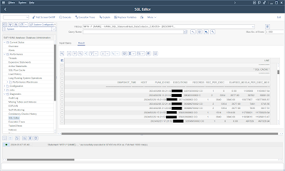 SQL Statement Collection for SAP HANA - The output is right aligned