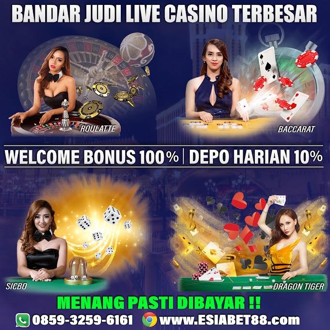 Bonus Deposit 100% Member Baru Live Casino Online Terpercaya