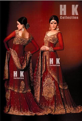 Bridal dresses wedding wear mehndi latest Jewelry Designs Necklaces earrings sets Makeup Red Dresses Hina Khan Collection