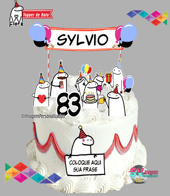 Festa Flork dicas e ideias para decoração de festa personalizados topo de bolo personalizado