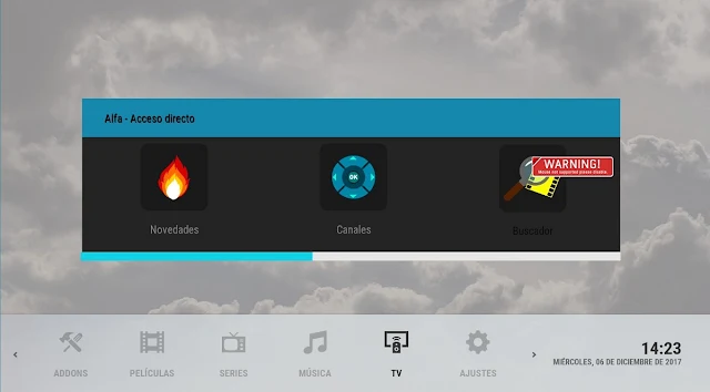 Widget ALFA Kodi