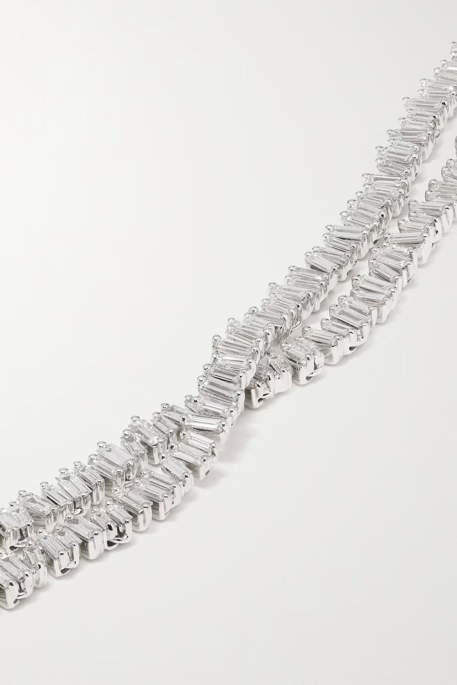 SUZANNE KALAN 18-karat White Gold Diamond Necklace