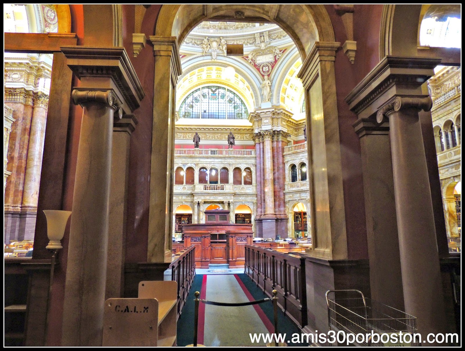 Biblioteca del Congreso de Estados Unidos. Edificio Thomas Jefferson: Sala Principal de Lectura