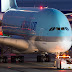 Airbus A380-800 Korean Air on Taxiway at Night