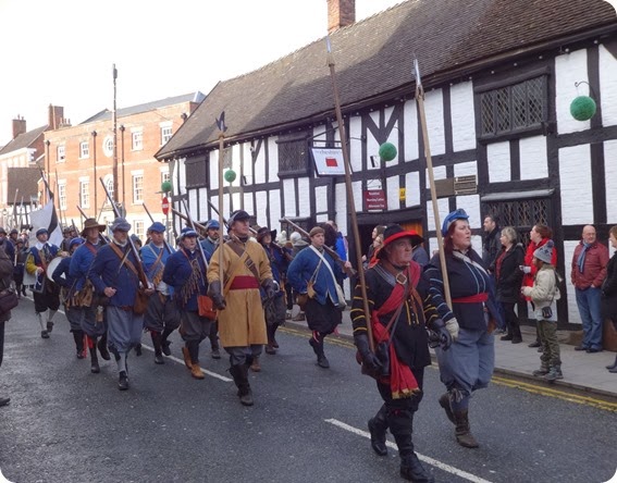 Troops Parade down Welsh Row en route to the Town Centre