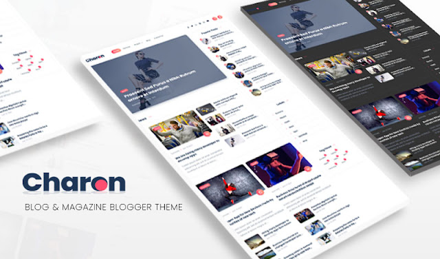 Charon Blog & Magazine Blogger Templates Free Download