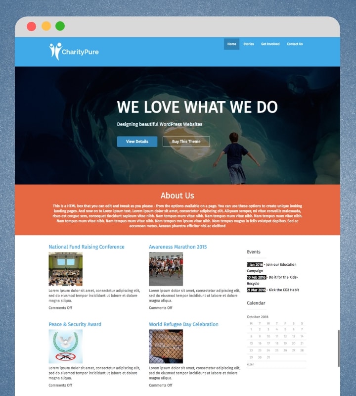 CharityPure (Business WordPress Theme)