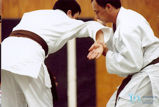 Image of Phillipe doing Kakae Dori from Goshin-Jutsu on Barbara