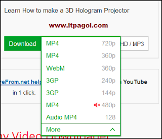 select your desire video formats.