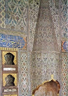 The tiled hearth of the crown prince’s apartment in Topkapi Place, Istanbul, Turkey. 