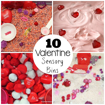 Valentine's Day Sensory Bin Ideas