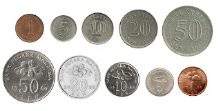 Two set of Malaysian coin Version 1 (1967-1988) and second Version ( 1989 - 2011 ) denomination 5 cent to 50 cents are made from cupronickel