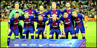 F. C. BARCELONA - Barcelona, España - Temporada 2017-18 - Ter Stegen, Umtiti, Mascherano, Rakitic y Busquets; Messi, Deulofeu, Sergi Roberto, Iniesta, Luis Suárez y Digne. F. C. BARCELONA 2 (Deulofeu, Iniesta) MÁLAGA C. F. 0. 21/10/2017. Campeonato de Liga de 1ª División, jornada 9. Barcelona, Nou Camp.