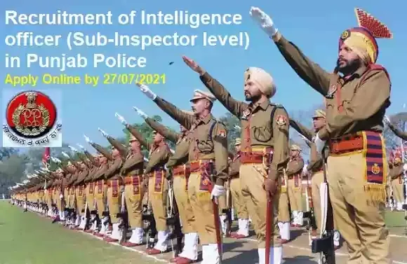 Punjab Police Intelligence Officer Recruitment 2021