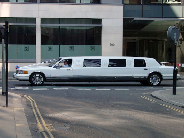 Stretch limousine, Leadenhall Street, City of London, London