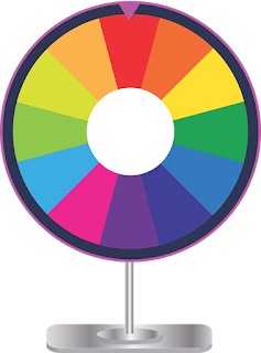 multi-colored prize wheel illustration