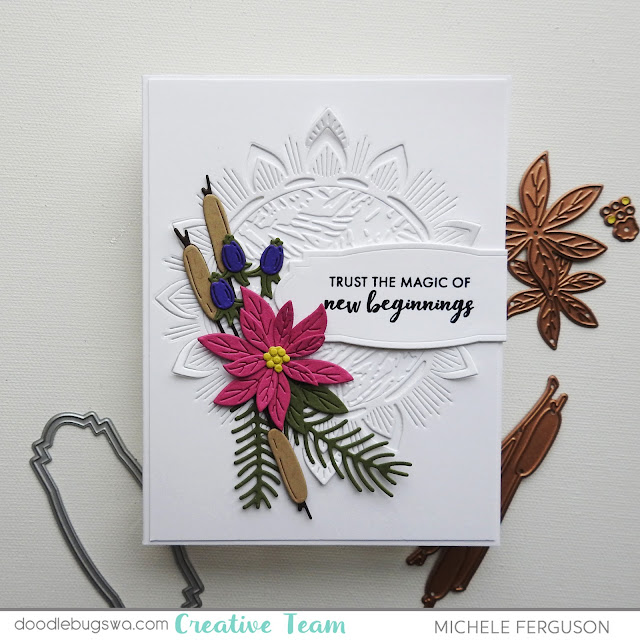 Spellbinder Holiday Blooms PinkFresh Ornate Frame