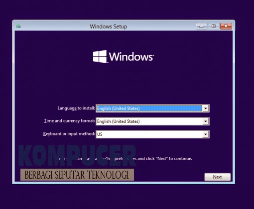 Cara Install Windows 10 Lengkap Dengan Gambar