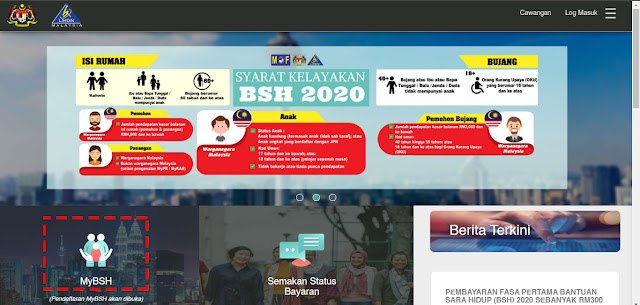 Permohonan Baru Dan Kemaskini Bantuan Sara Hidup (BSH) 2020