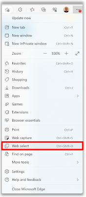 Microsoft Edge Web Select